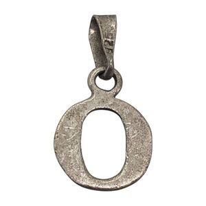 Sterling Silver 925 Letter O Initial Pendant Charm Small Dainty 0.95g Stamped